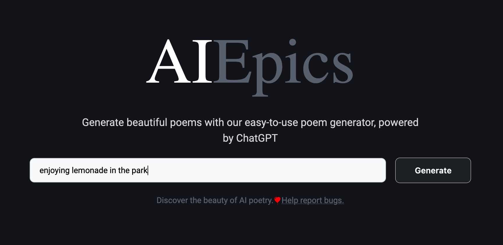 chatgpt poetry